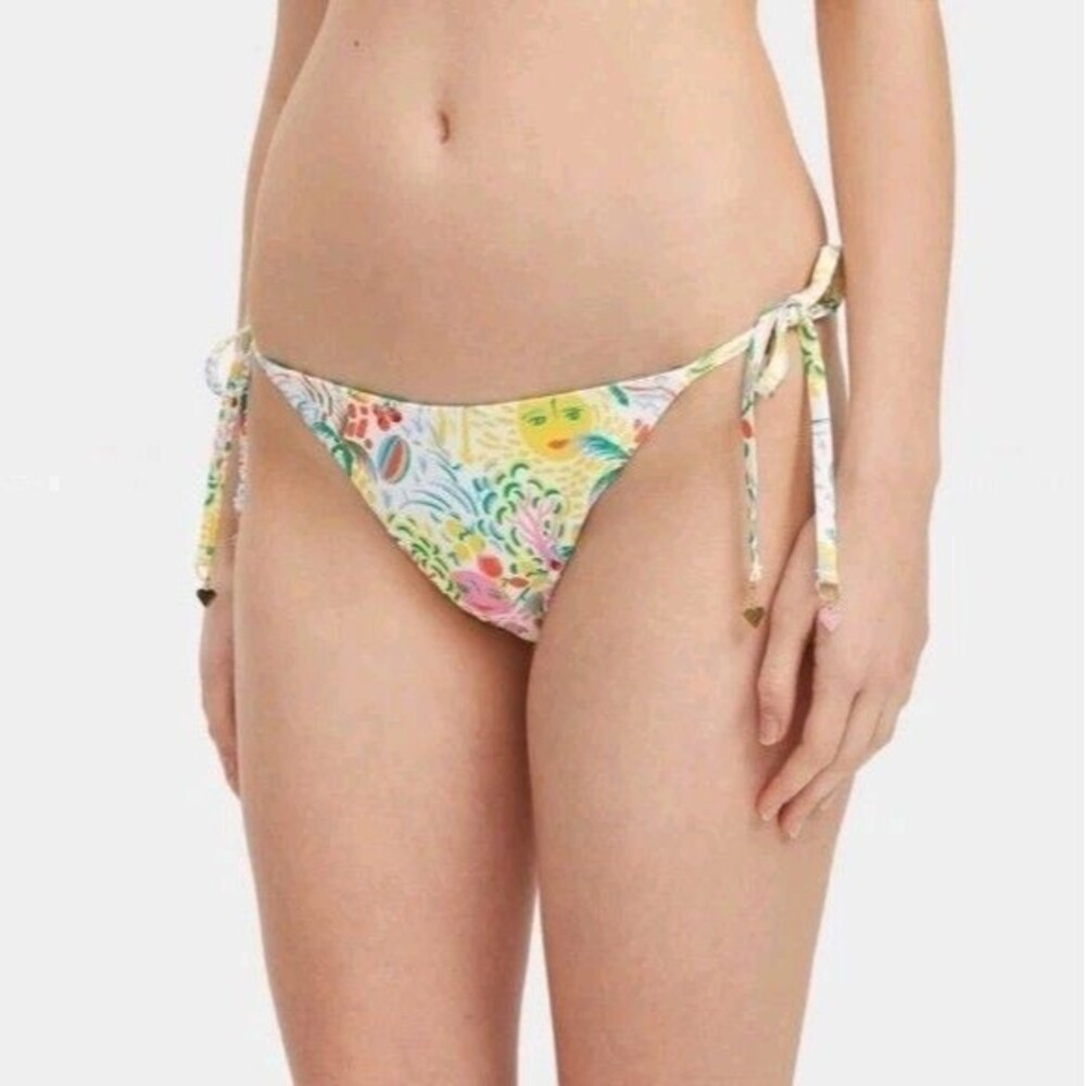 Roller Rabbit Target Swim Bikini bottom Vacation print reversible green XL NWT